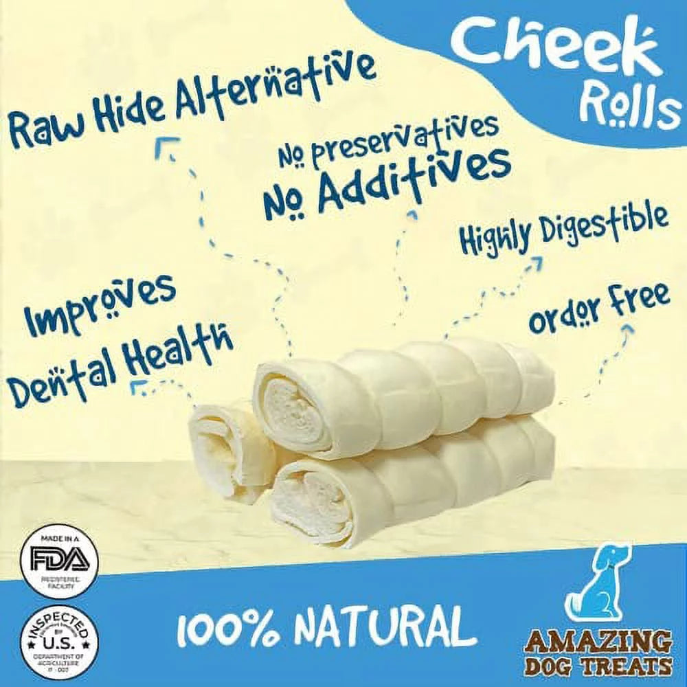 10" Beef Cheek Rolls Dog Chew M636