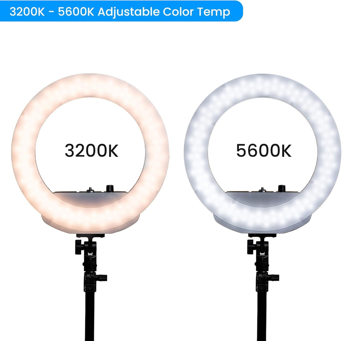 12 Cordless Bicolor Ring Light Kit with Carry Case and 6.5 ft Stand Z9882