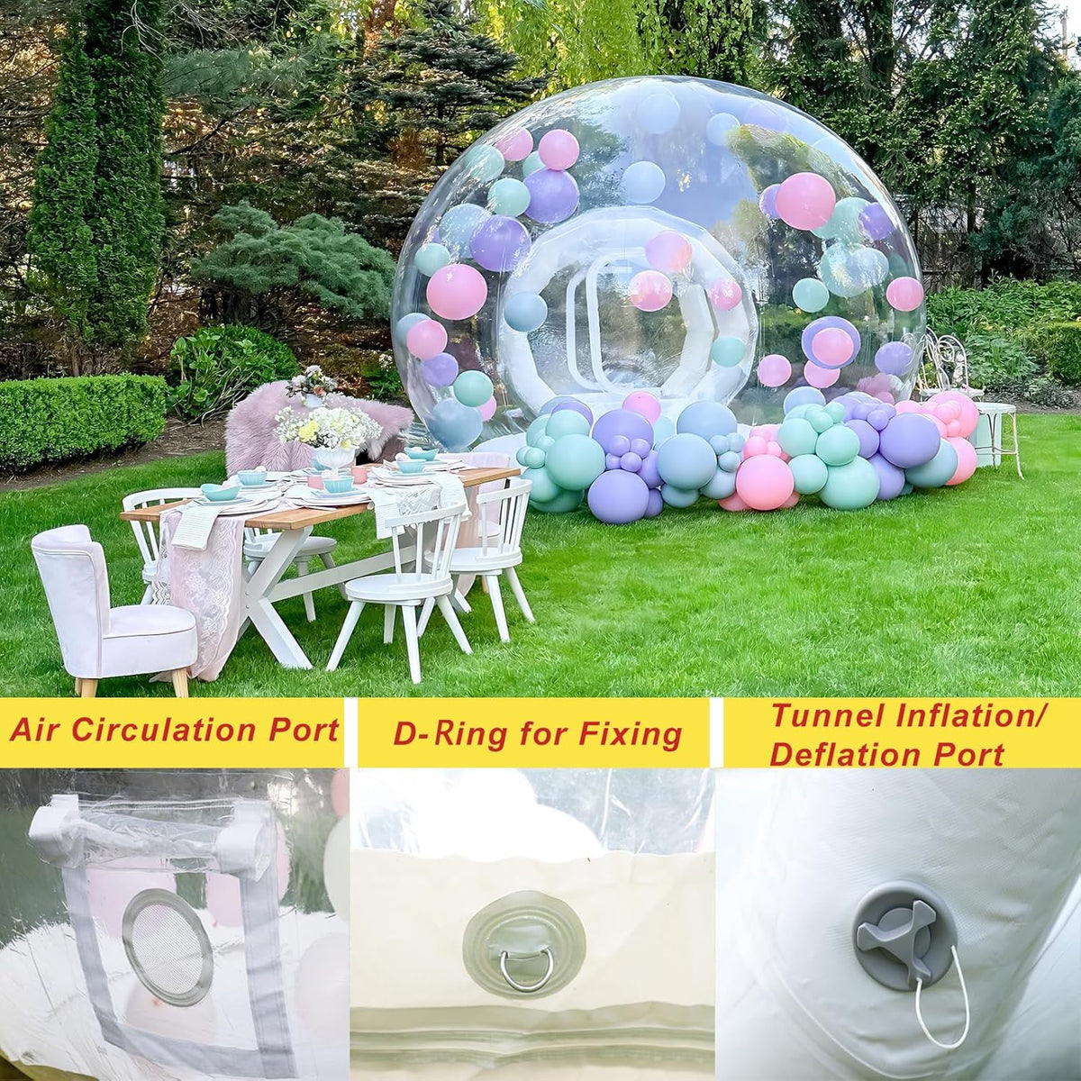 10FT Inflatable Clear Bubble Dome Tent with Blower R90931