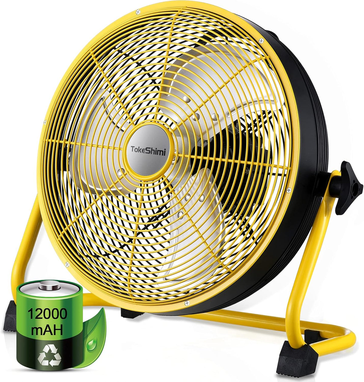 12 Inch Battery Powered Portable Fan with Metal Blade G714