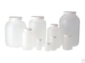 1 oz Natural HDPE Wide Mouth Round Bottles with 28-400 Neck Finish, Pack of 1650 Q7692