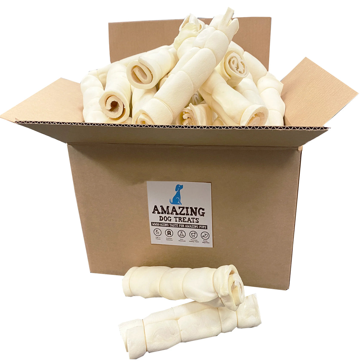 10" Beef Cheek Rolls Dog Chew M636