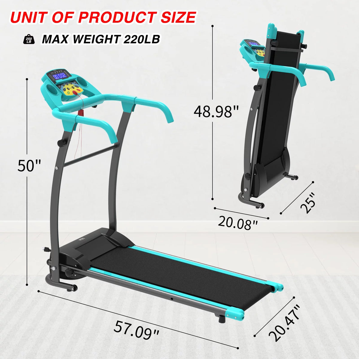 1000W Portable Foldable Treadmill X215