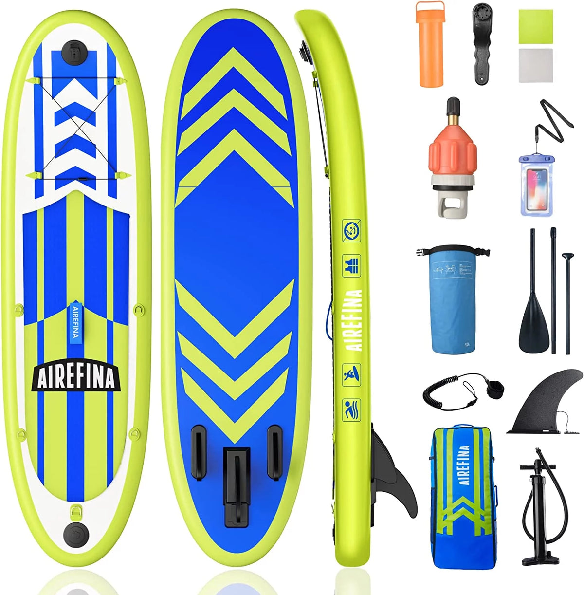 11' Inflatable Stand Up Paddle Board with Carrying Bag I75312