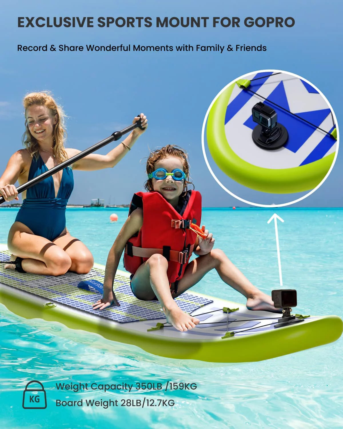 11' Inflatable Stand Up Paddle Board with Carrying Bag I75312