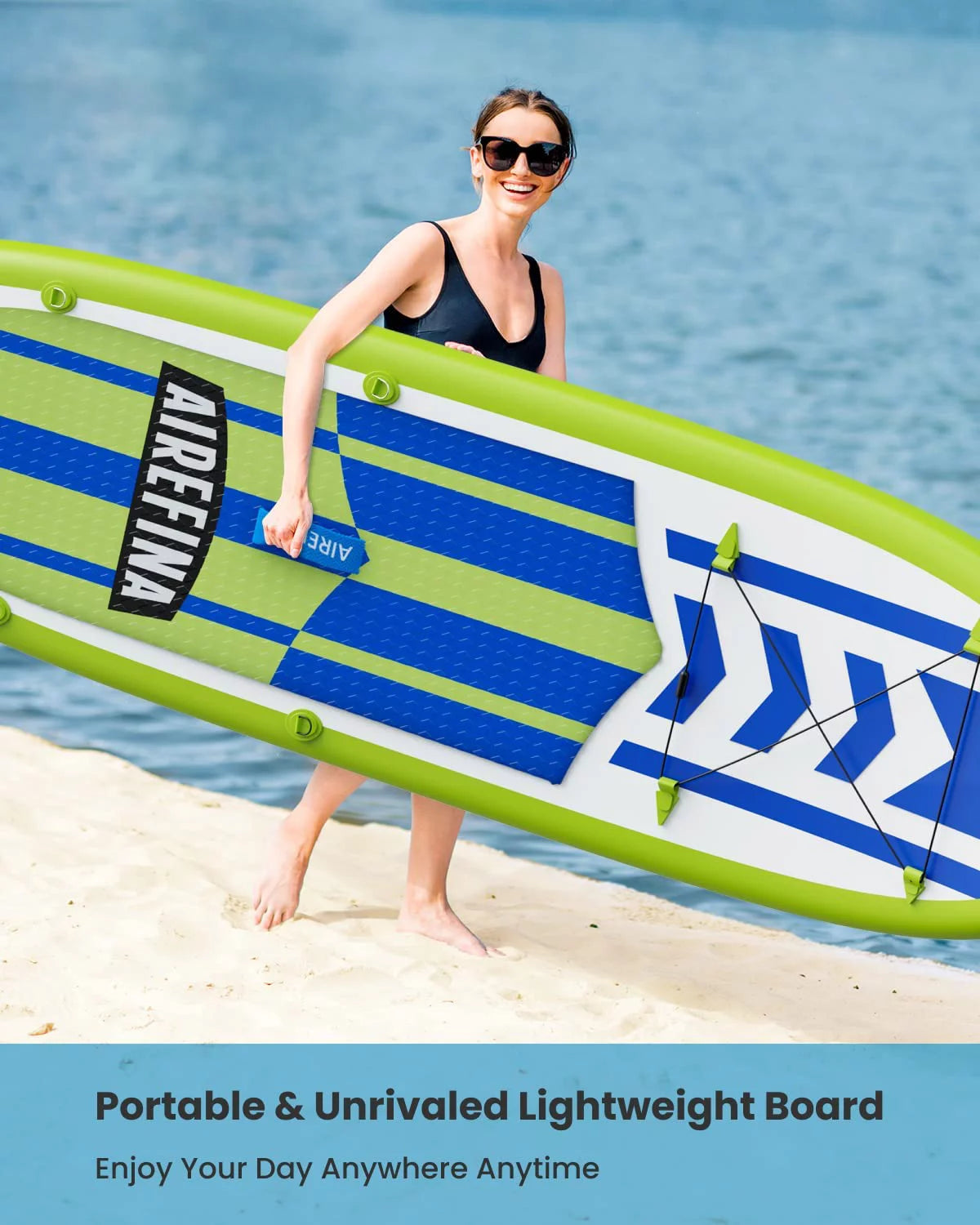 11' Inflatable Stand Up Paddle Board with Carrying Bag I75312