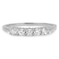 0.50 Carat 14K White Diamond 5 Stone Wedding Band Ring S8519